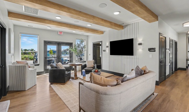 Clubhouse with Lounge Seating and TV