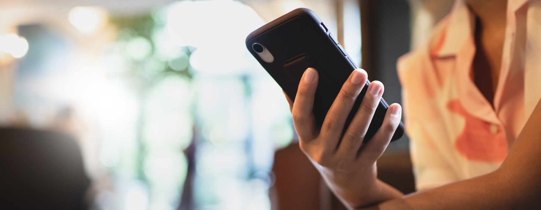 a person holding a phone